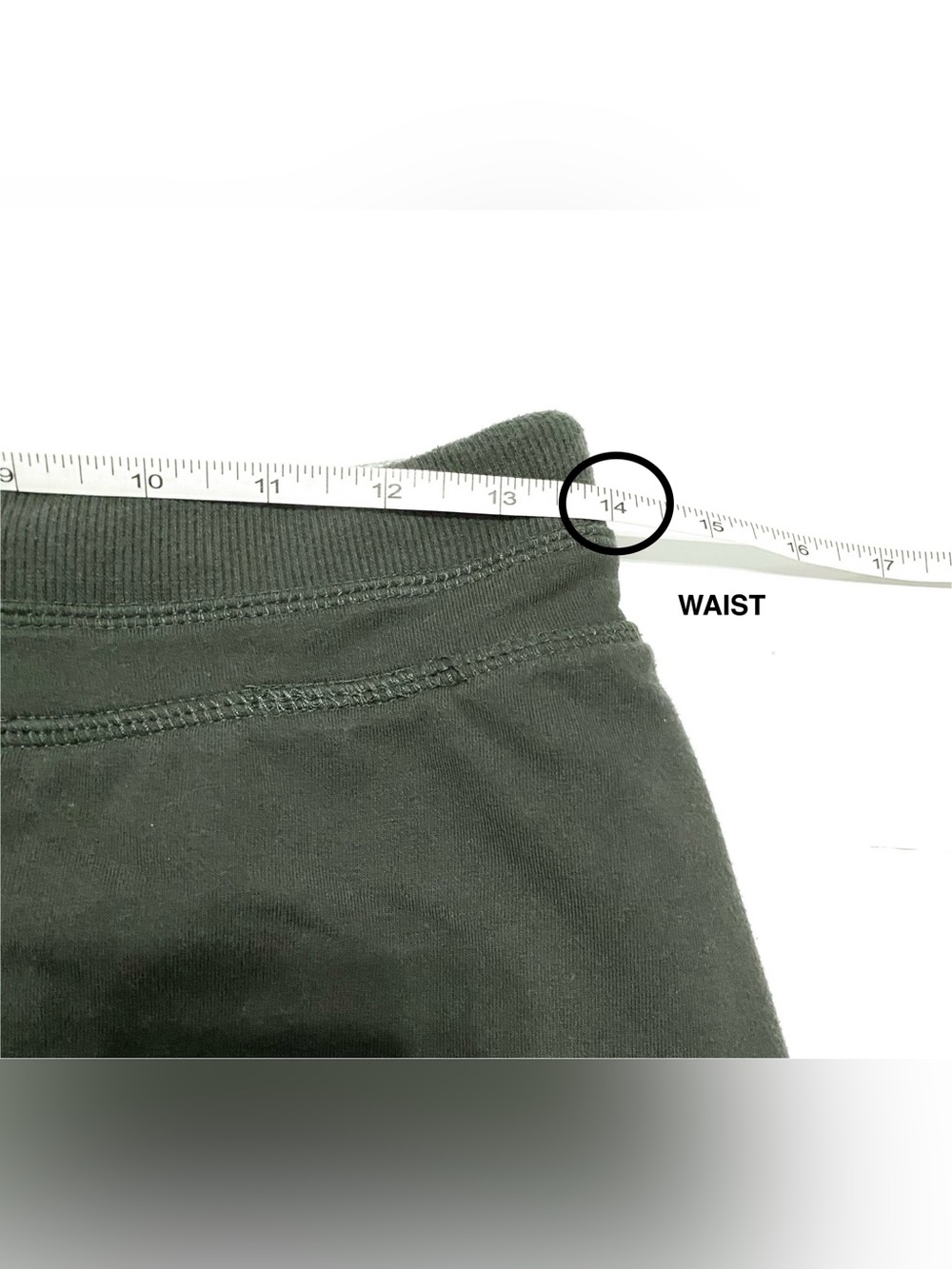 GREEN TEA-Size M- Olive Green, Tie Waist, Double Pockets, Pull-On Skort - Picture 8 of 11